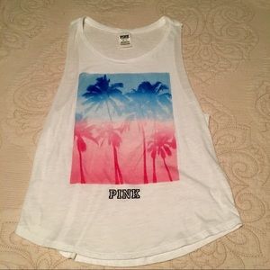 VS PINK Tropical print muscle tank XS